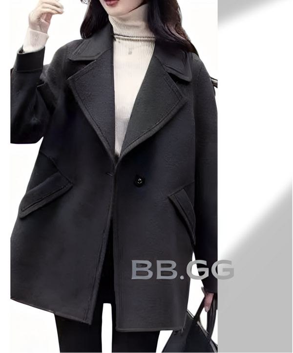 Brown Cashmere & Fleece Coat