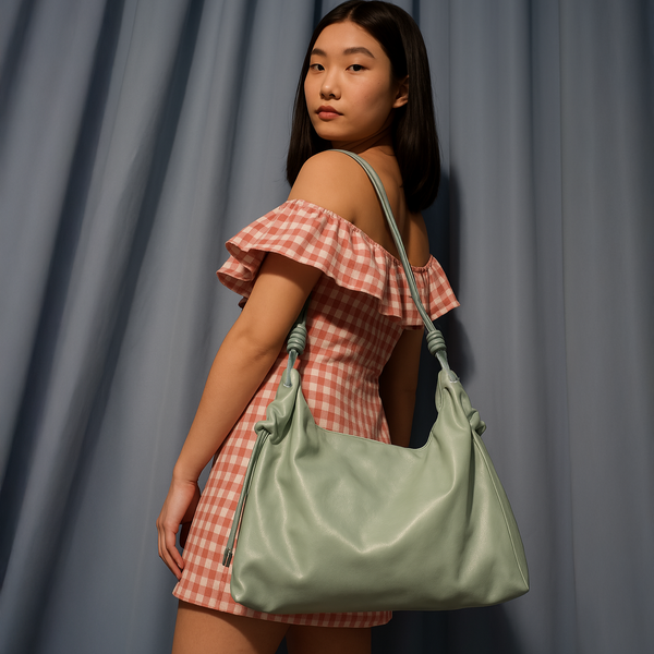 Drift Knot Calfskin Hobo Bag