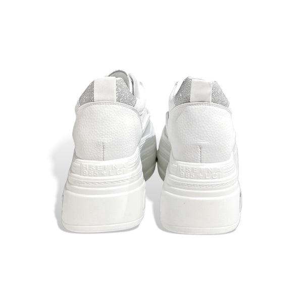 White Extra Elevated Platform Sneakers