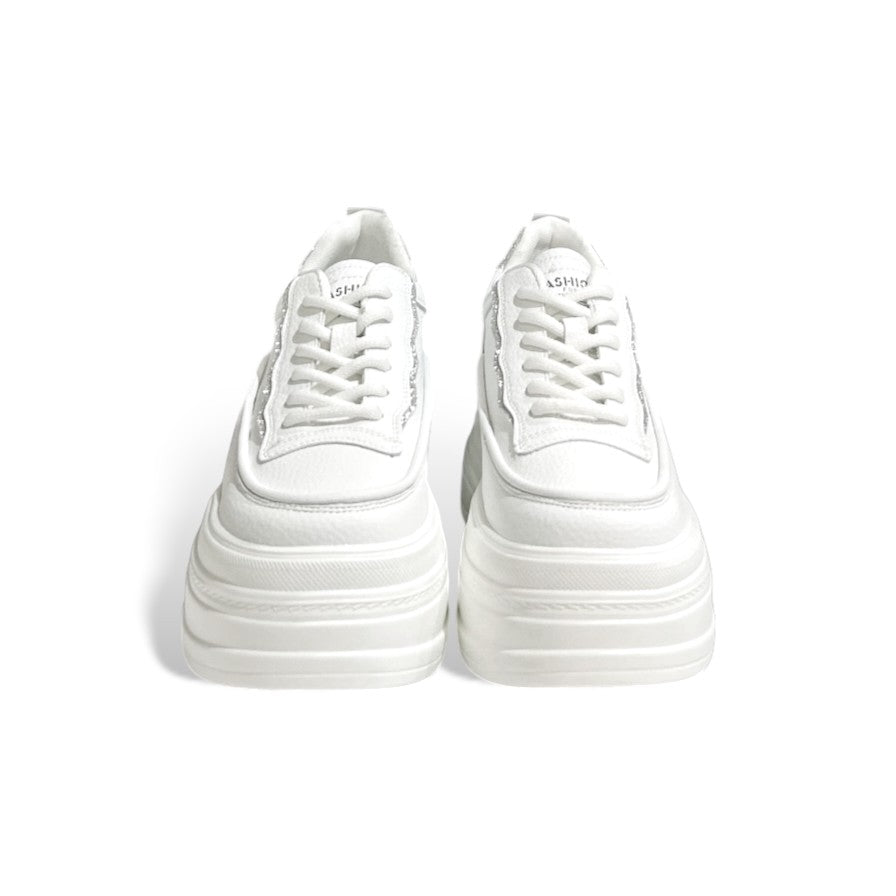 White Extra Elevated Platform Sneakers