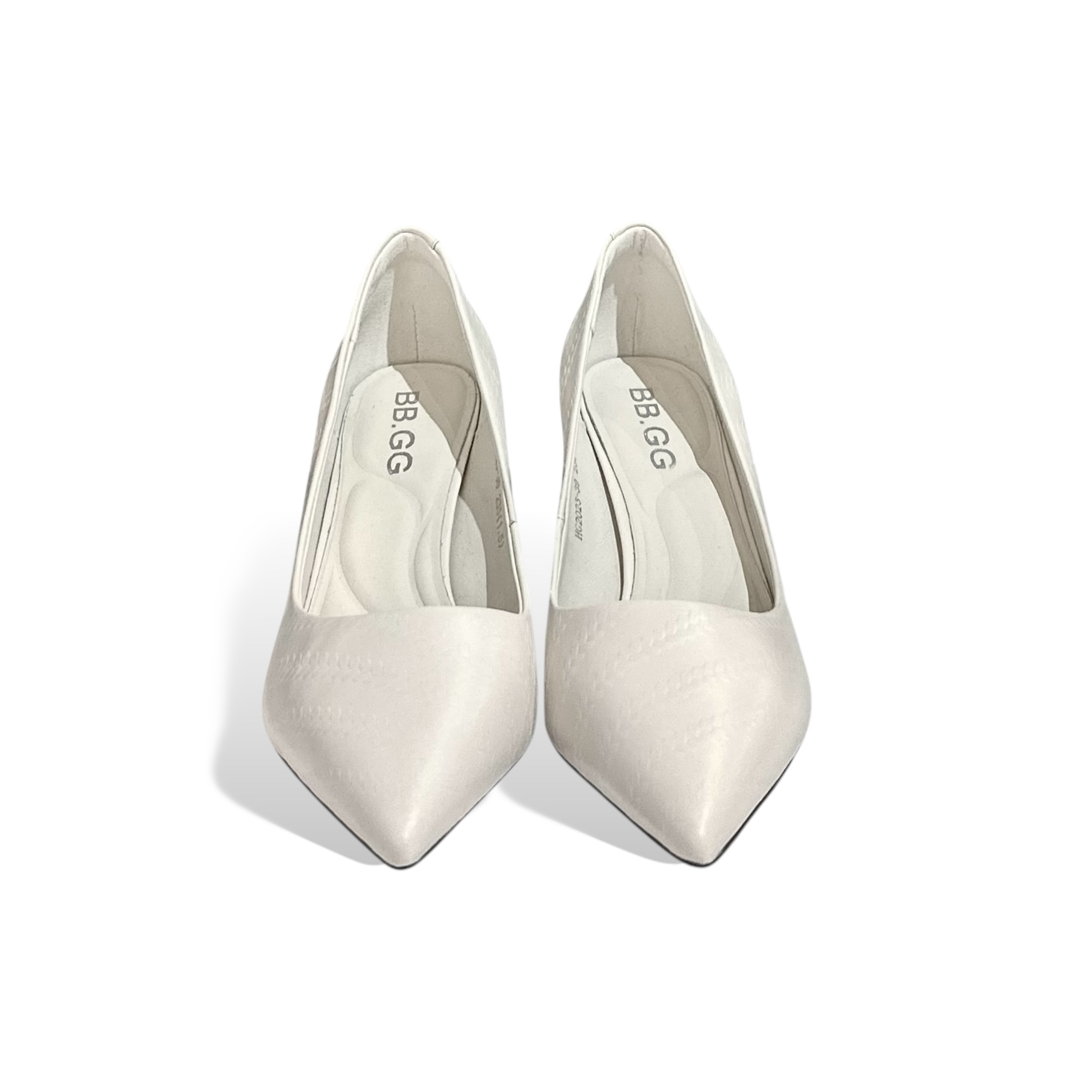 Embossed Calfskin Pointed-Toe Pumps