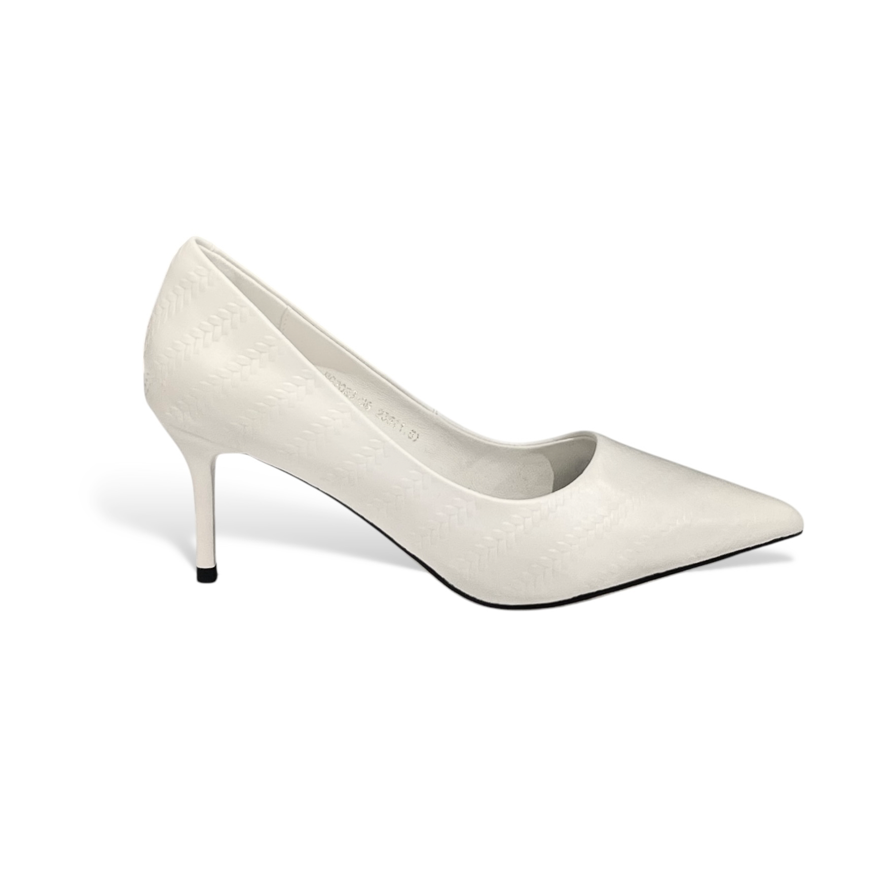 Embossed Calfskin Pointed-Toe Pumps