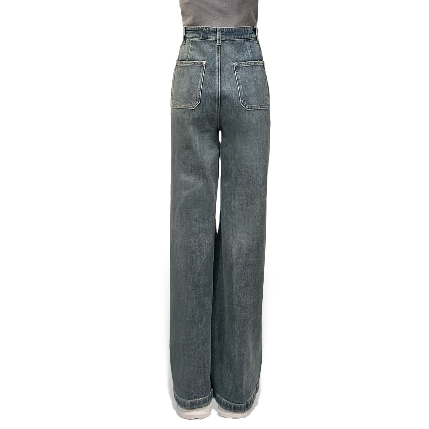 Oversized Straight-Leg Utility Jeans