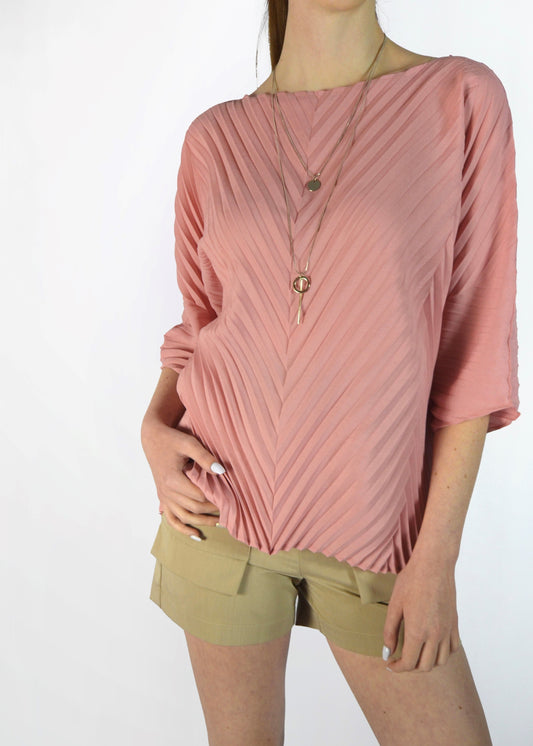 BB.GG 3D Geometric Design Silk Top