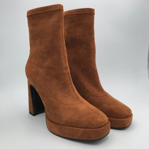 Brown suede hotsell high heel boots